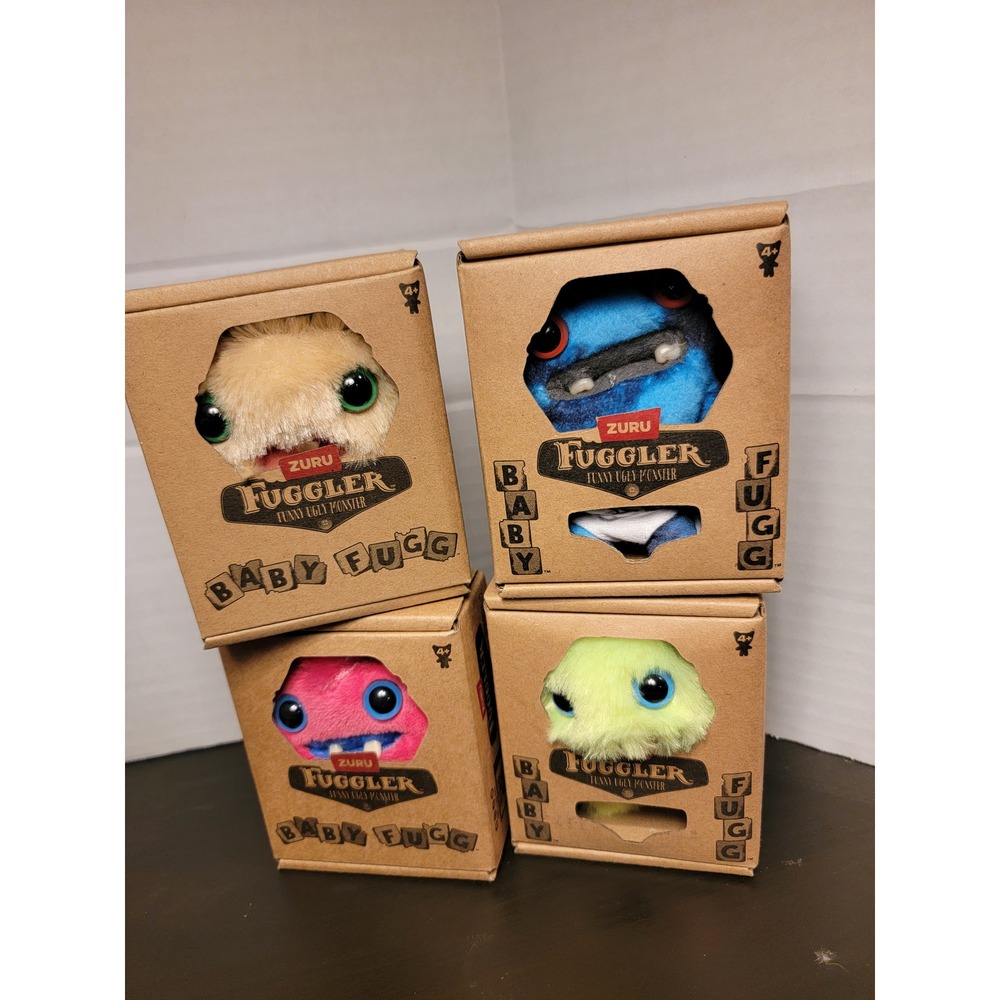 Zuru Fuggler Baby Fugg Monster Plush Set 4 Series 3 4 Multicolor New NIB NWT